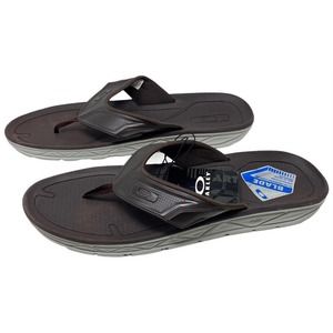 Oakley Brown and Gray Men's Flip Flop Sandals
